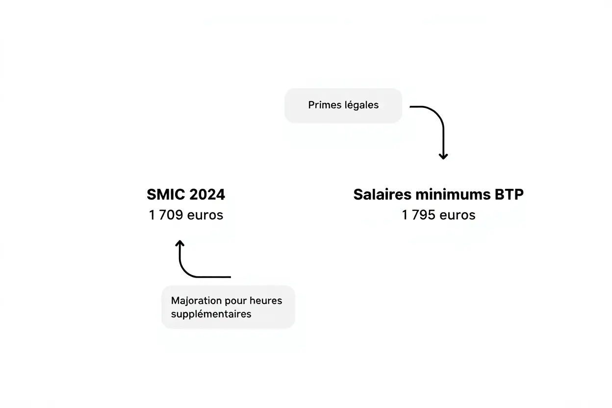 Comparaison des salaires applicables