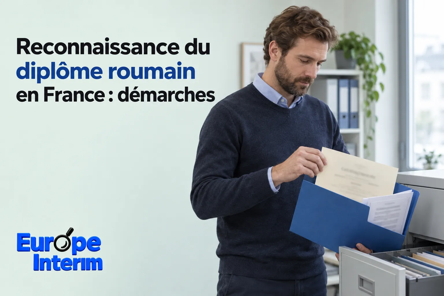 Un homme consulte des documents dans une imprimante/scanner de bureau.